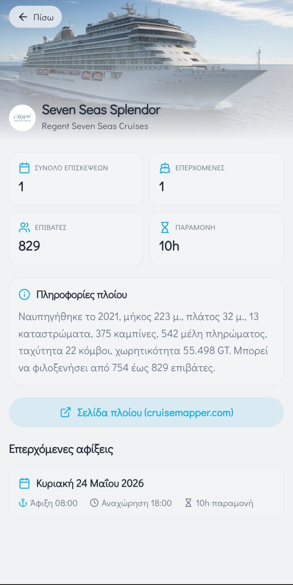 Κρουαζιερόπλοια στο Λιμάνι